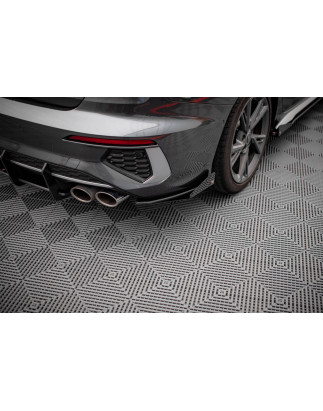 Splitters posteriori laterali Street Pro + Flaps Audi S3 berlina 8Y (Cod. M-AUS38YSCNC-RSD1B+RSF1G)