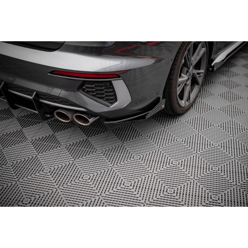 Splitters posteriori laterali Street Pro + Flaps Audi S3 berlina 8Y (Cod. M-AUS38YSCNC-RSD1B+RSF1G)
