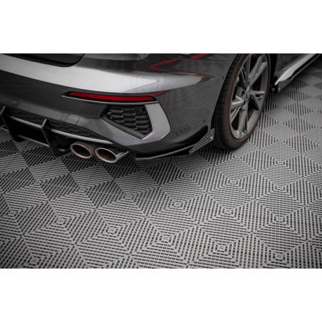 Splitters posteriori laterali Street Pro + Flaps Audi S3 berlina 8Y (Cod. M-AUS38YSCNC-RSD1B+RSF1G)