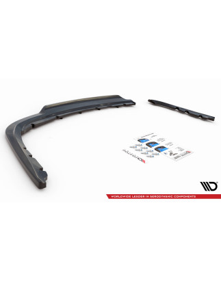 Splitter posteriore (con barre verticali) BMW 3 berlina E90 (Cod. M-BM-3-90-RSD1G+RD1G)