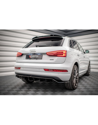 Splitter posteriore (con barre verticali) Audi Q3 Sport 8U Facelift (Cod. M-AU-Q3-1F-SLINE-RD1G+RD2G
