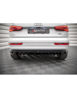 Splitter posteriore (con barre verticali) Audi Q3 Sport 8U Facelift (Cod. M-AU-Q3-1F-SLINE-RD1G+RD2G