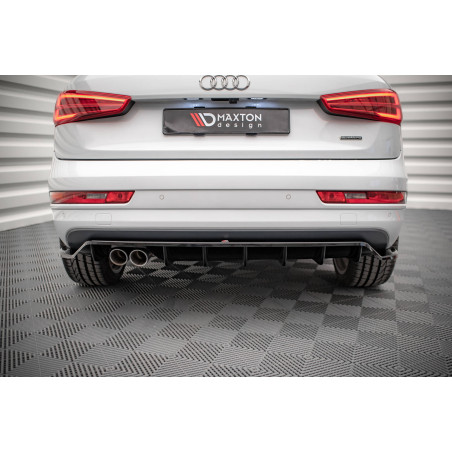 Splitter posteriore (con barre verticali) Audi Q3 Sport 8U Facelift (Cod. M-AU-Q3-1F-SLINE-RD1G+RD2G