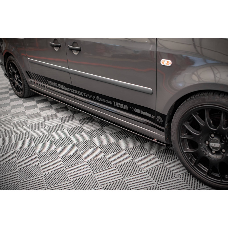 Diffusori minigonne Volkswagen Caddy Long Mk3 Facelift (Cod. M-VW-CA-3F-L-SD1G)