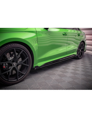 Diffusori minigonne street pro + Flaps Audi RS3 berlina 8Y (Cod. M-AURS38YSCNC-SD1B+SF1G)