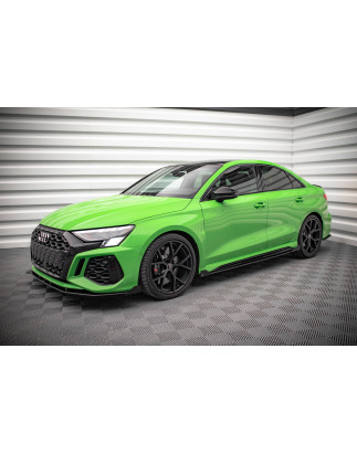 Diffusori minigonne street pro + Flaps Audi RS3 berlina 8Y (Cod. M-AURS38YSCNC-SD1B+SF1G)