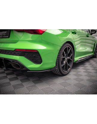 Splitters posteriori laterali Street Pro + Flaps Audi RS3 berlina 8Y (Cod. M-AURS38YSCNC-RSD1B+RSF1G