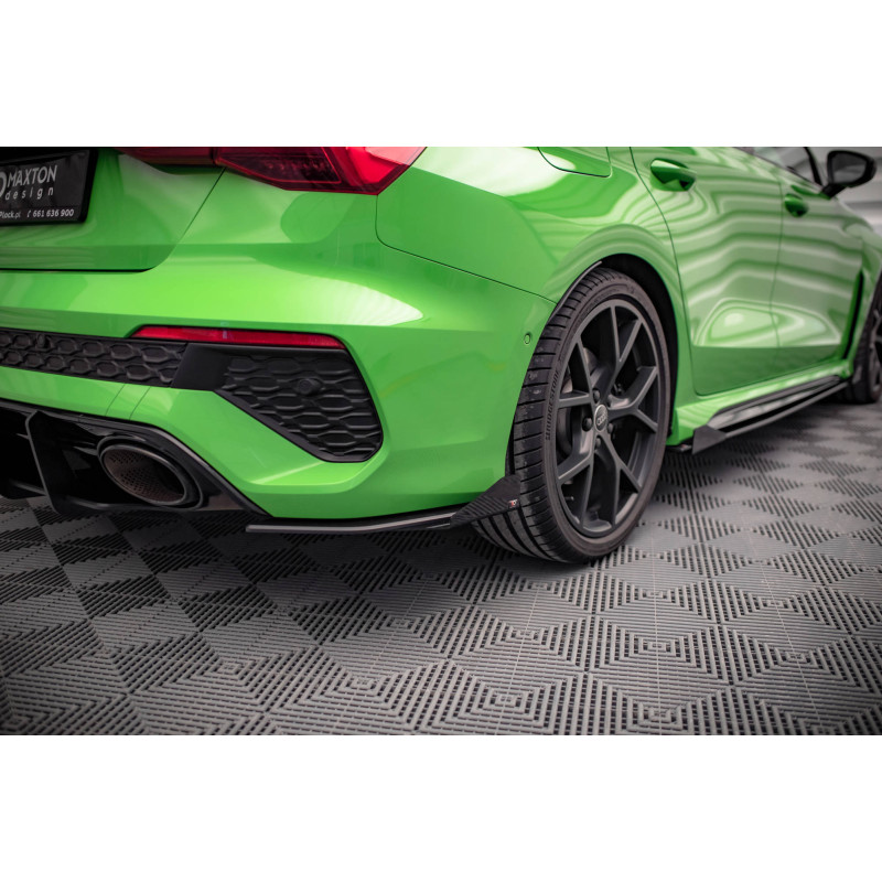 Splitters posteriori laterali Street Pro + Flaps Audi RS3 berlina 8Y (Cod. M-AURS38YSCNC-RSD1B+RSF1G