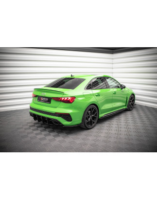 Splitters posteriori laterali Street Pro + Flaps Audi RS3 berlina 8Y (Cod. M-AURS38YSCNC-RSD1B+RSF1G
