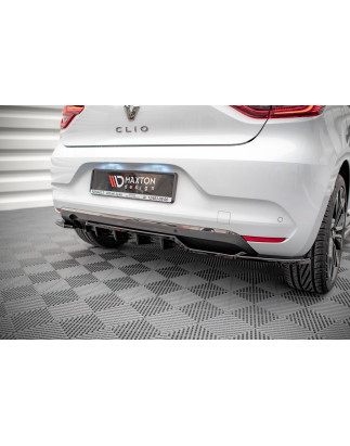 Splitter posteriore (con barre verticali) Renault Clio Mk5 (Cod. M-RE-CL-5-RSD1G+RD1G)