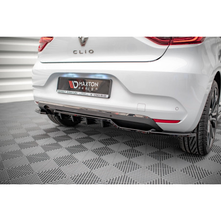 Splitter posteriore (con barre verticali) Renault Clio Mk5 (Cod. M-RE-CL-5-RSD1G+RD1G)