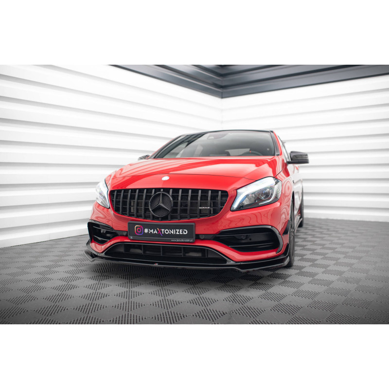 SPLITTER ANTERIORE V.2 Mercedes-Benz A45 Aero W176 Facelift (Cod. M-ME-A-176F-AMG-AERO-FD2G)
