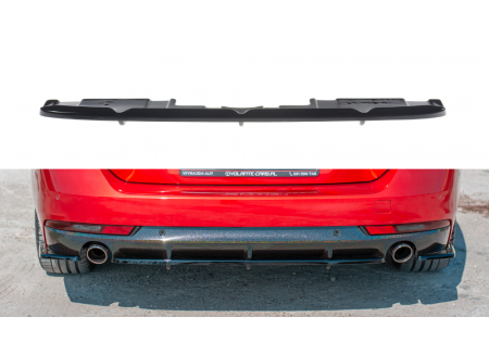 Splitter centrale posteriore(con barre verticali)  Peugeot 508 SW Mk2 nero lucido (Cod. M-PE-508-2-G