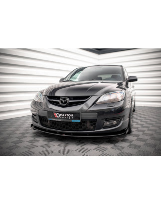 SPLITTER ANTERIORE street pro V.1 + Flaps Mazda 3 MPS Mk1 (Cod. M-MA3MPS1CNC-FD1B+FSF1G)