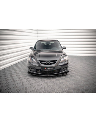 SPLITTER ANTERIORE street pro V.1 + Flaps Mazda 3 MPS Mk1 (Cod. M-MA3MPS1CNC-FD1B+FSF1G)