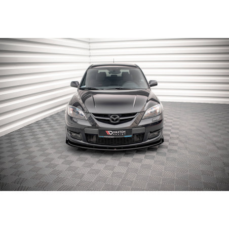 SPLITTER ANTERIORE street pro V.1 + Flaps Mazda 3 MPS Mk1 (Cod. M-MA3MPS1CNC-FD1B+FSF1G)
