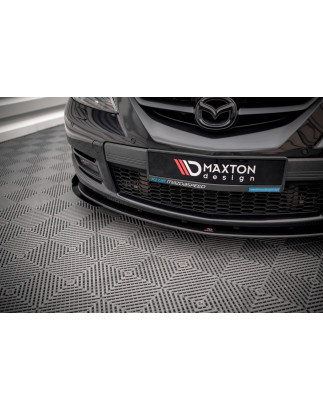 SPLITTER ANTERIORE street pro V.1 + Flaps Mazda 3 MPS Mk1 (Cod. M-MA3MPS1CNC-FD1B+FSF1G)
