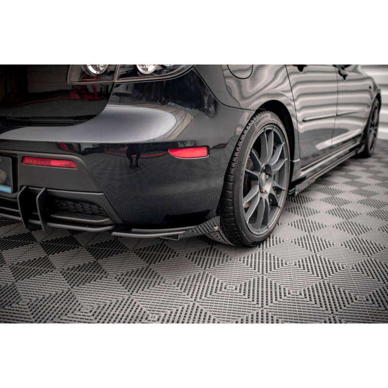 Splitters posteriori laterali Street Pro + Flaps Mazda 3 MPS Mk1 US-Spec Version (Cod. M-MA3MPS1CNC-