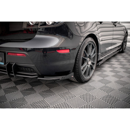 Splitters posteriori laterali Street Pro + Flaps Mazda 3 MPS Mk1 US-Spec Version (Cod. M-MA3MPS1CNC-