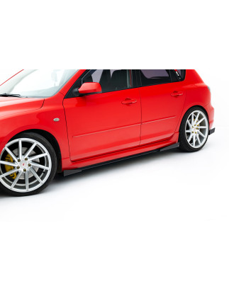 Diffusori minigonne street pro + Flaps Mazda 3 MPS Mk1 (Cod. M-MA3MPS1CNC-SD1B+SF1G)