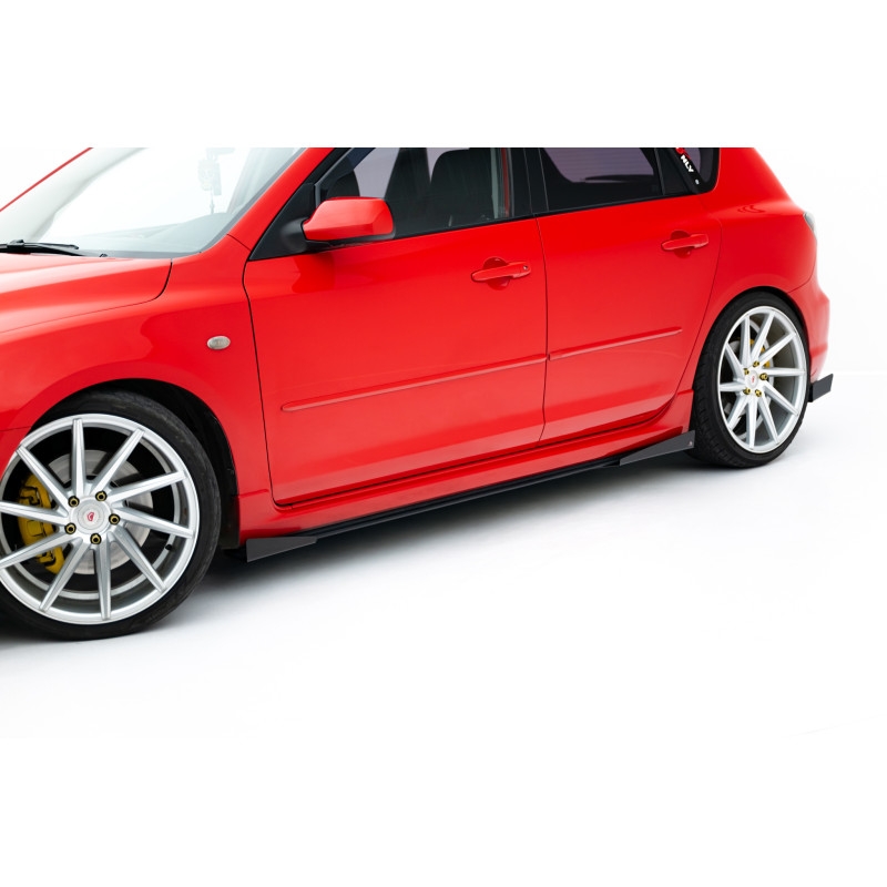 Diffusori minigonne street pro + Flaps Mazda 3 MPS Mk1 (Cod. M-MA3MPS1CNC-SD1B+SF1G) Diffusori minigonne street pro + Flaps Mazda 3 MPS Mk1 (Cod. M-MA3MPS1CNC-SD1B+SF1G)