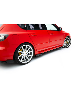 Diffusori minigonne street pro + Flaps Mazda 3 MPS Mk1 (Cod. M-MA3MPS1CNC-SD1B+SF1G)