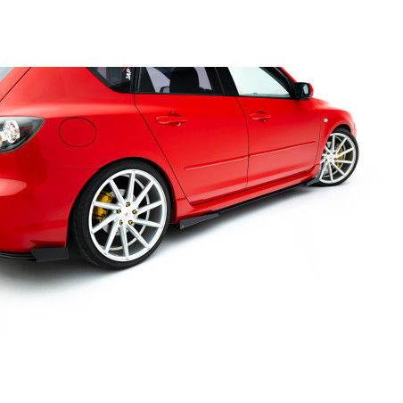 Diffusori minigonne street pro + Flaps Mazda 3 MPS Mk1 (Cod. M-MA3MPS1CNC-SD1B+SF1G)