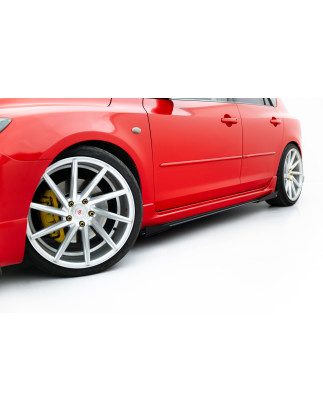 Diffusori minigonne street pro + Flaps Mazda 3 MPS Mk1 (Cod. M-MA3MPS1CNC-SD1B+SF1G)
