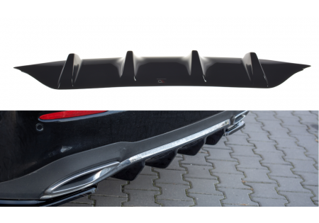 Sottoparaurti posteriore Mercedes-Benz E43 AMG / AMG-Line W213 nero lucido (Cod. M-ME-E-213-AMGLINE-