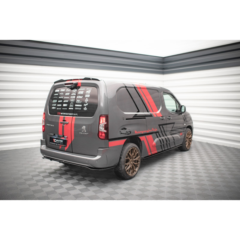 Splitter posteriore (con barre verticali) Peugeot Partner Long Mk3 (Cod. M-PE-PA-3-RD1G+RD2G)
