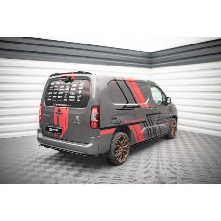 Splitter posteriore (con barre verticali) Peugeot Partner Long Mk3 (Cod. M-PE-PA-3-RD1G+RD2G)