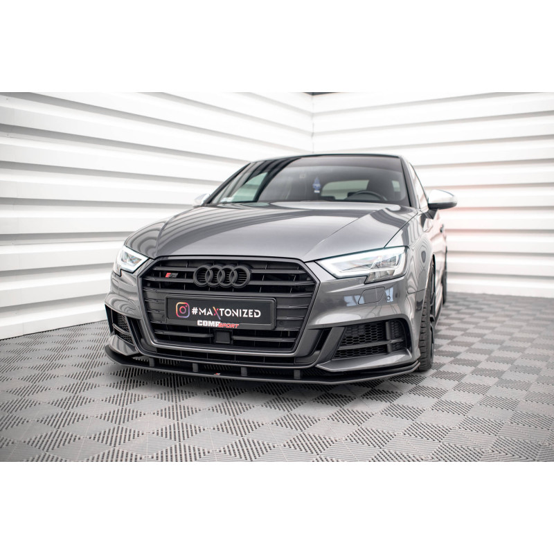SPLITTER ANTERIORE street pro Audi S3 / A3 S-Line Sportback 8V Facelift (Cod. M-AUS33FSBCNC-FD1B)