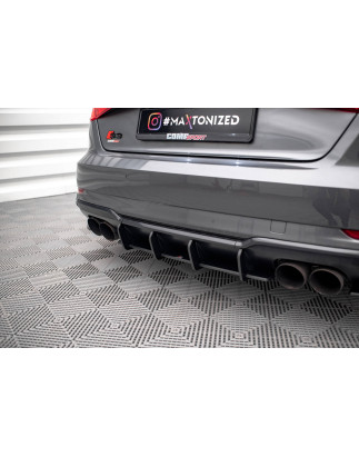 DIFFUSORE POSTERIORE street pro Audi S3 Sportback 8V Facelift (Cod. M-AUS33FSBCNC-RS1B)