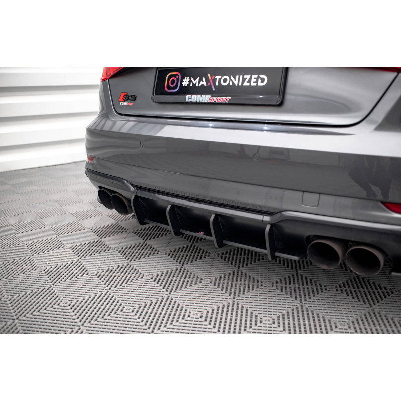 DIFFUSORE POSTERIORE street pro Audi S3 Sportback 8V Facelift (Cod. M-AUS33FSBCNC-RS1B)