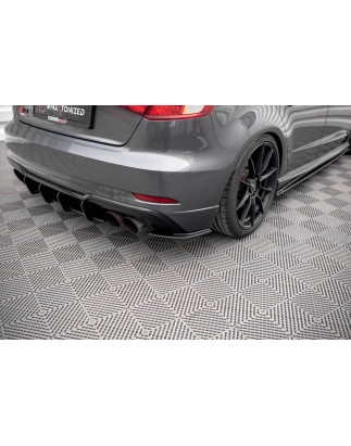 Splitters posteriori laterali Street Pro Audi S3 Sportback 8V Facelift (Cod. M-AUS33FSBCNC-RSD1B)