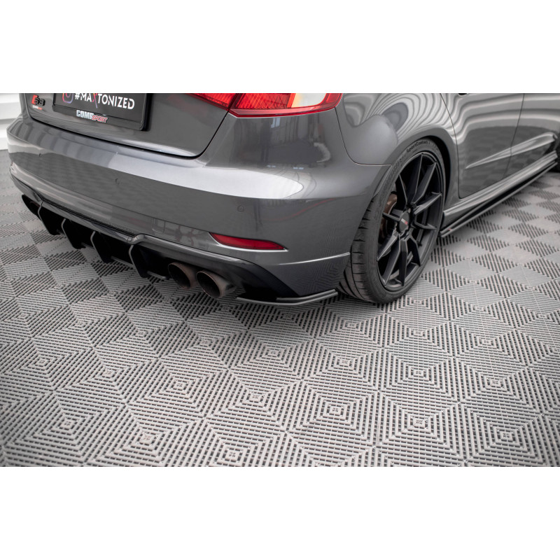 Splitters posteriori laterali Street Pro Audi S3 Sportback 8V Facelift (Cod. M-AUS33FSBCNC-RSD1B)