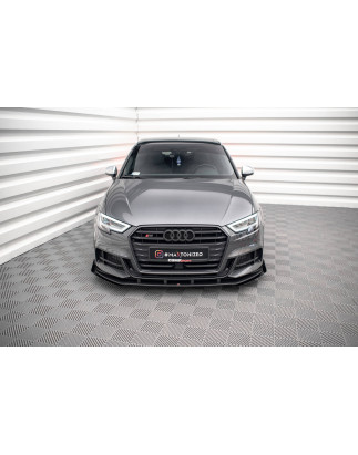 SPLITTER ANTERIORE street pro V.1 + Flaps Audi S3 / A3 S-Line Sportback 8V Facelift (Cod. M-AUS33FSB