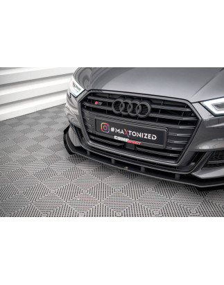 SPLITTER ANTERIORE street pro V.1 + Flaps Audi S3 / A3 S-Line Sportback 8V Facelift (Cod. M-AUS33FSB