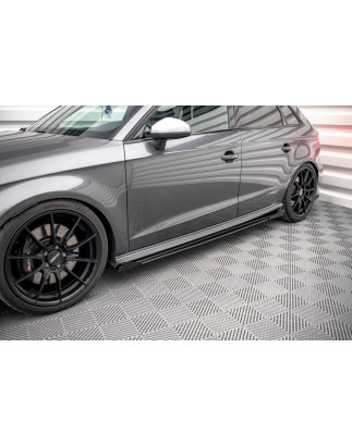 Diffusori minigonne street pro + Flaps Audi S3 / A3 S-Line Sportback 8V Facelift (Cod. M-AUS33FSBCNC