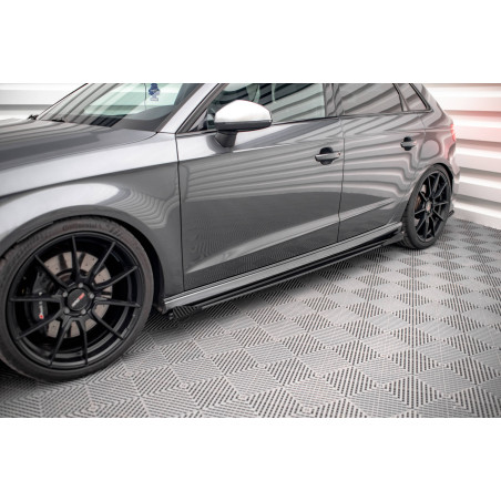 Diffusori minigonne street pro + Flaps Audi S3 / A3 S-Line Sportback 8V Facelift (Cod. M-AUS33FSBCNC