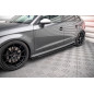Diffusori minigonne street pro + Flaps Audi S3 / A3 S-Line Sportback 8V Facelift (Cod. M-AUS33FSBCNC