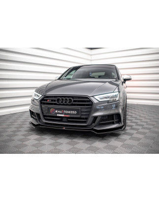 SPLITTER ANTERIORE V.2 Audi S3 / A3 S-Line Sportback 8V Facelift (Cod. M-AU-S3-3F-SB-FD2G)