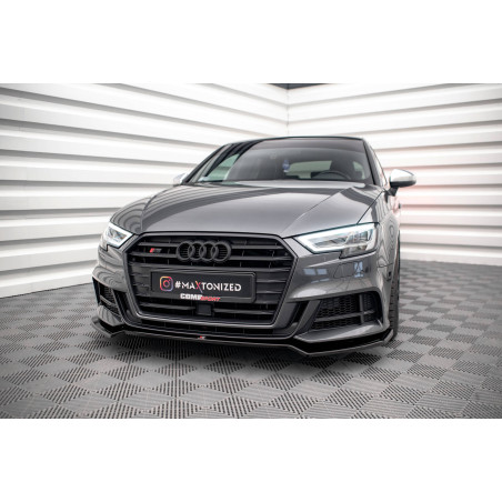 SPLITTER ANTERIORE V.2 Audi S3 / A3 S-Line Sportback 8V Facelift (Cod. M-AU-S3-3F-SB-FD2G)