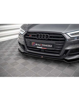 SPLITTER ANTERIORE V.2 Audi S3 / A3 S-Line Sportback 8V Facelift (Cod. M-AU-S3-3F-SB-FD2G)