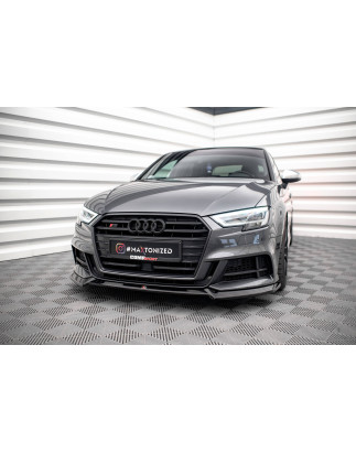 SPLITTER ANTERIORE V.3 Audi S3 / A3 S-Line Sportback 8V Facelift (Cod. M-AU-S3-3F-SB-FD3G)