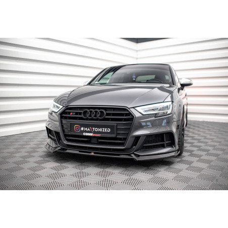 SPLITTER ANTERIORE V.3 Audi S3 / A3 S-Line Sportback 8V Facelift (Cod. M-AU-S3-3F-SB-FD3G)