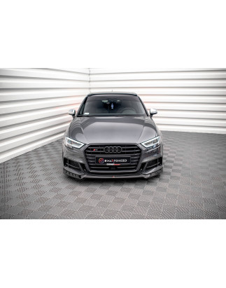 SPLITTER ANTERIORE V.3 Audi S3 / A3 S-Line Sportback 8V Facelift (Cod. M-AU-S3-3F-SB-FD3G)