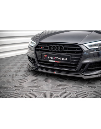 SPLITTER ANTERIORE V.3 Audi S3 / A3 S-Line Sportback 8V Facelift (Cod. M-AU-S3-3F-SB-FD3G)
