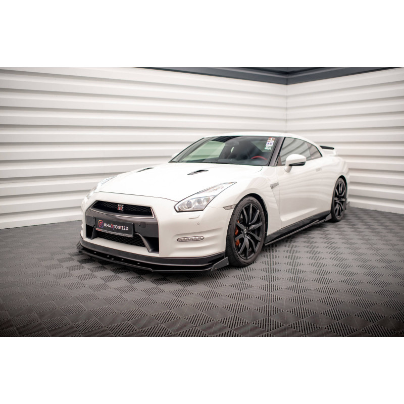 SPLITTER ANTERIORE + Flaps Nissan GTR R35 Facelift (Cod. M-NI-GTR-4F2-FD1G+FSF)