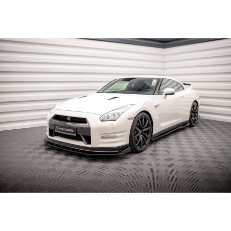 SPLITTER ANTERIORE + Flaps Nissan GTR R35 Facelift (Cod. M-NI-GTR-4F2-FD1G+FSF)